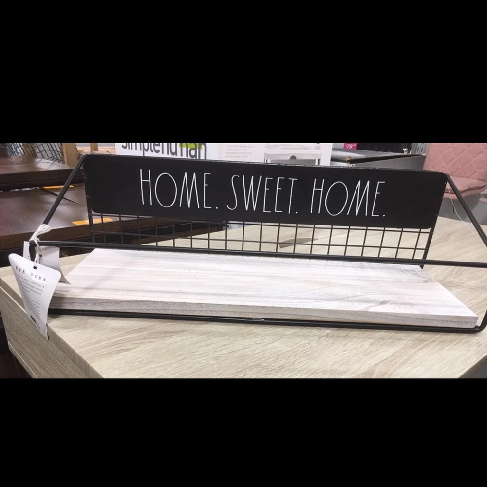 Rae Dunn home sweet home shelf